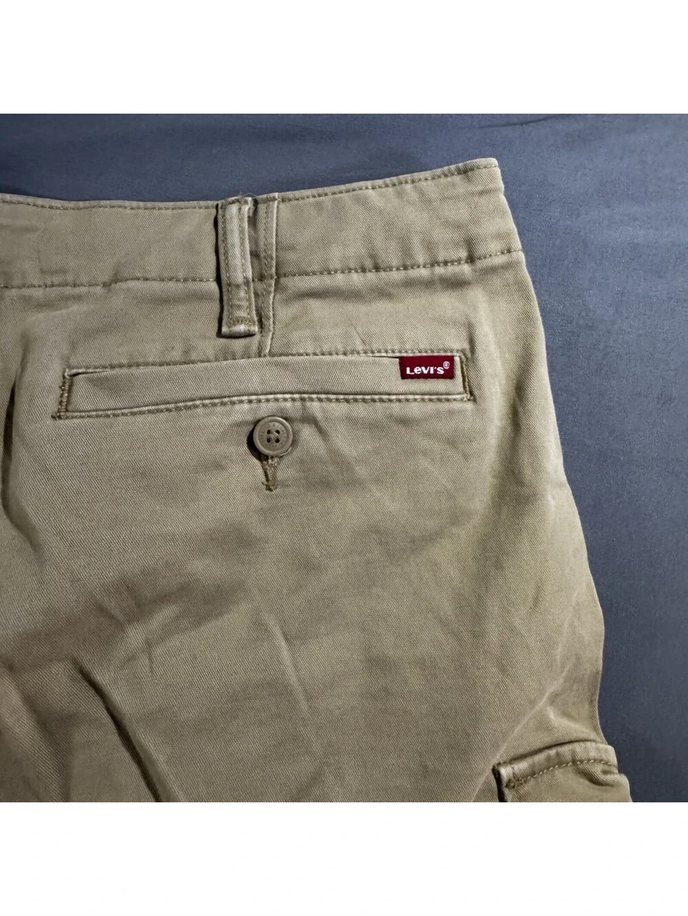 Levis XX Cargo Taper Pants Mens Khaki Tan Canvas Utility Streetwear Size 38x30